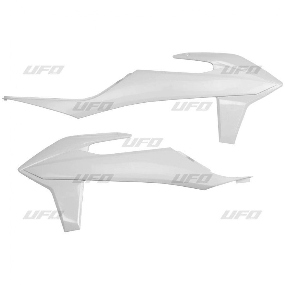 UFO Radiator Shrouds White for KTM SX/SX-F 19-22/EXC/EXC-F 20-23