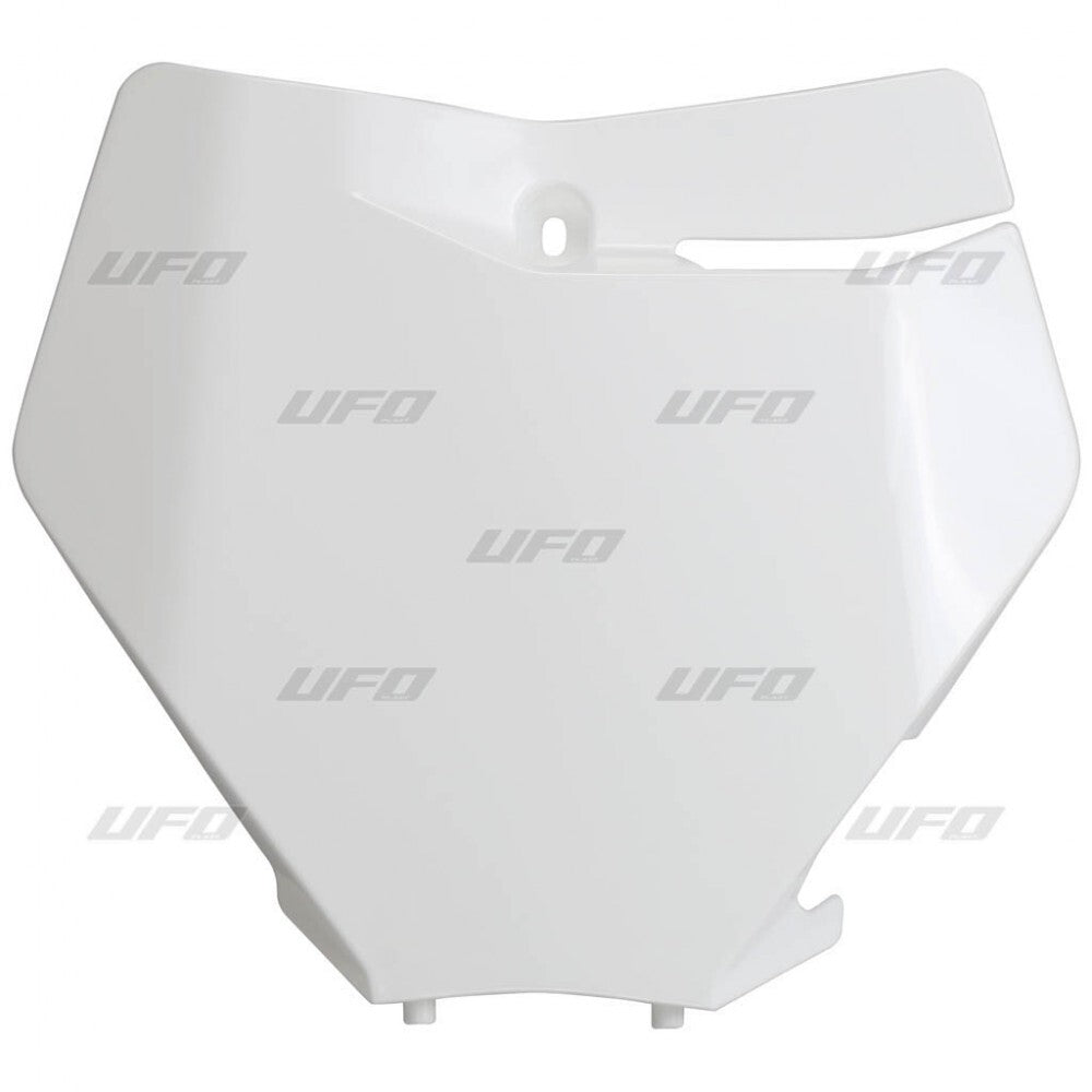 UFO Front Number Plate White for KTM SX/SX-F 19-22