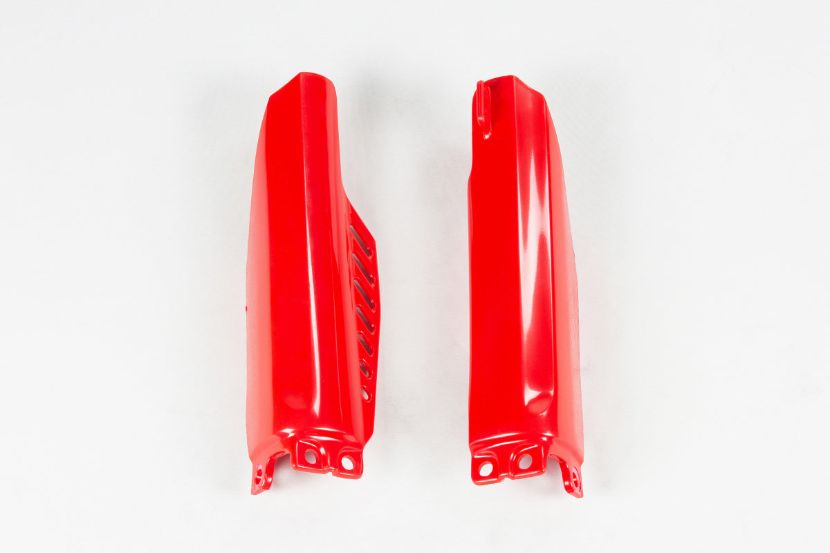 UFO Fork Slider Protectors Red for Honda CR85 03-23/CRF150R 07-23