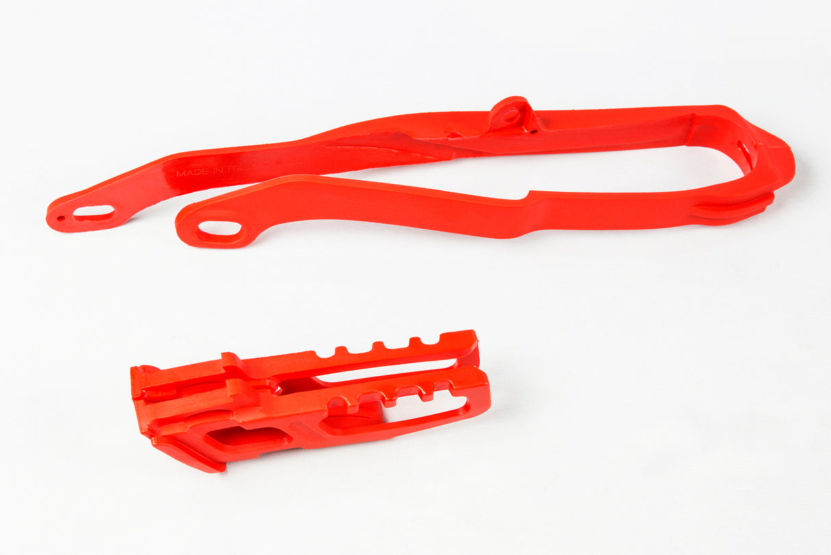 UFO Chain Guide & Swingarm Chain Slider Kit 2000-2018 Red for Honda CR125/CR250 2007/CRF250R 07-09/CRF250X 07-17/CRF450R 07-08/CRF450X 07-16