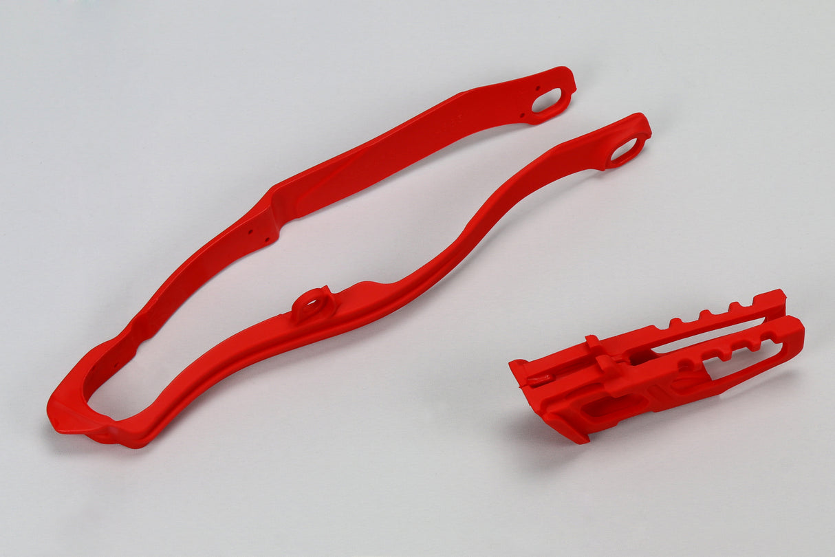 UFO Chain Guide & Swingarm Chain Slider Kit 2000-2018 Red for Honda CRF250R 14-17/CRF450R 13-16