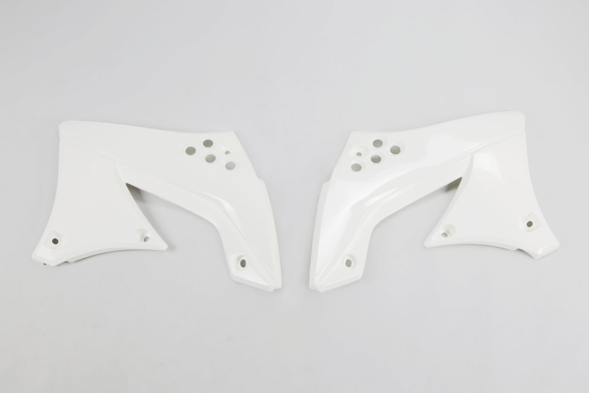 UFO Radiator Shrouds White for Kawasaki KX450F 10-11