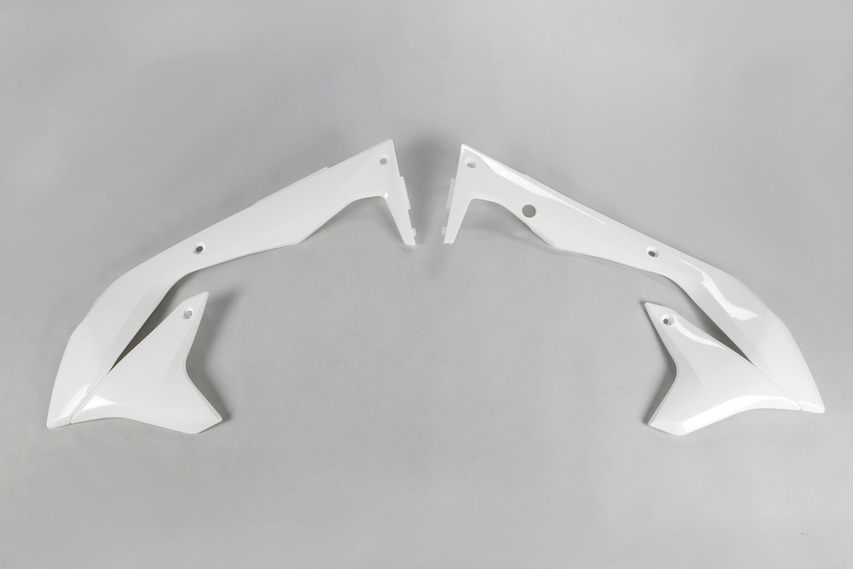 UFO Radiator Shrouds White for Kawasaki KX450F 16-18