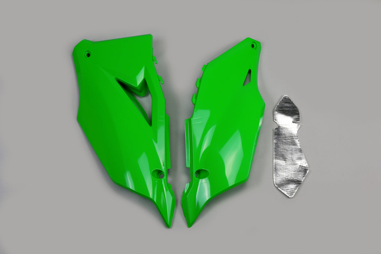 UFO Side Panels Green for Kawasaki KX250F 21-23/KX450F 19-23