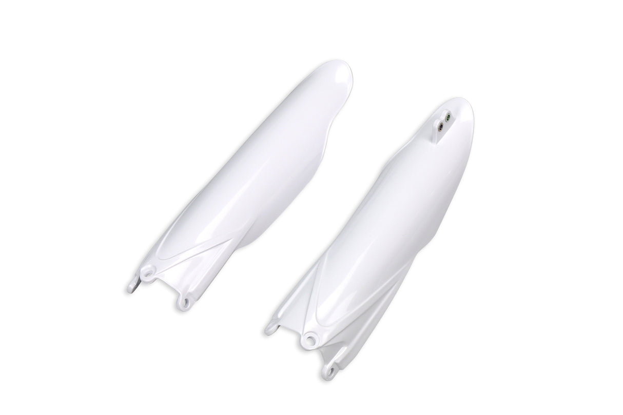 UFO Fork Slider Protectors White for Yamaha YZ125/YZ250 22-23/YZ250F 10-23/YZ450F 10-22