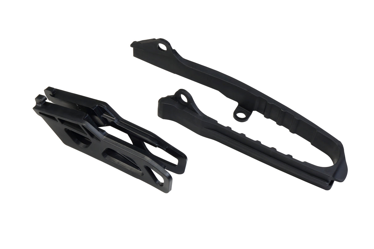 UFO Chain Guide & Swingarm Chain Slider Kit Black for Suzuki RMZ250 19-20/RMZ450 18-20