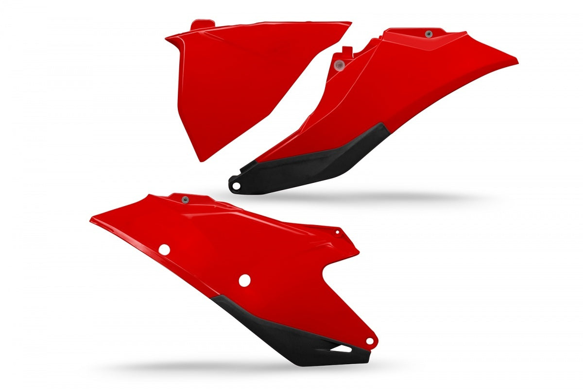 UFO One-Piece Side Panels & Left Airbox Cover Red for Gas Gas MC 125/MC-F/EC/EC-F/EX-F 250/EC/EX 300/EC-F/EX-F 350/MC-F/EX-F 450 21-23/MC/EX 250/MC-F