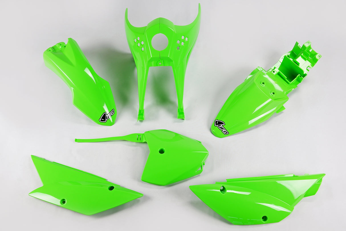 UFO Plastics Kit Green for Kawasaki KLX110 10-23