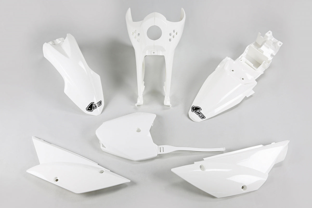 UFO Plastics Kit White for Kawasaki KLX110 10-23