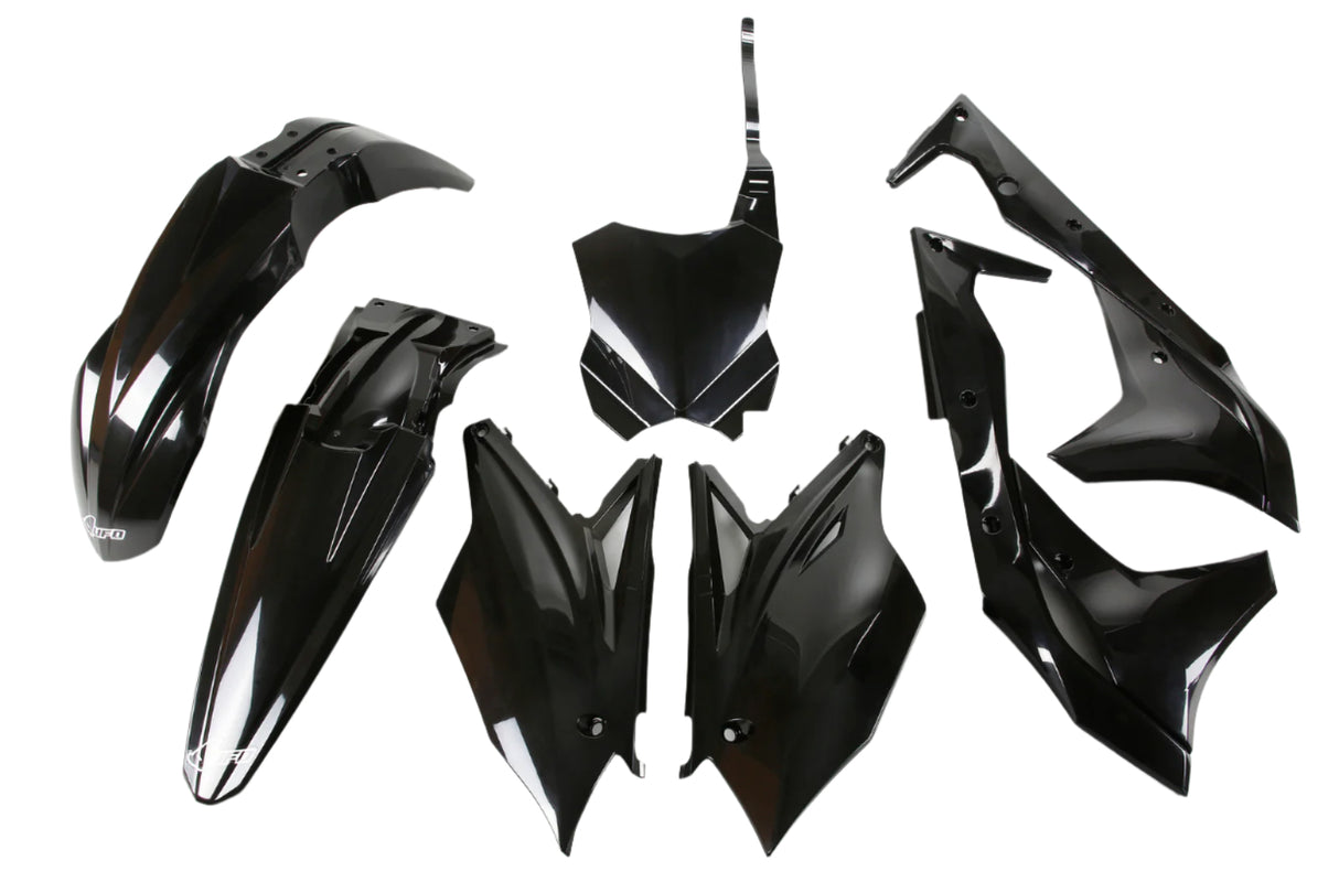 UFO Plastics Kit Black for Kawasaki KX250F 2017