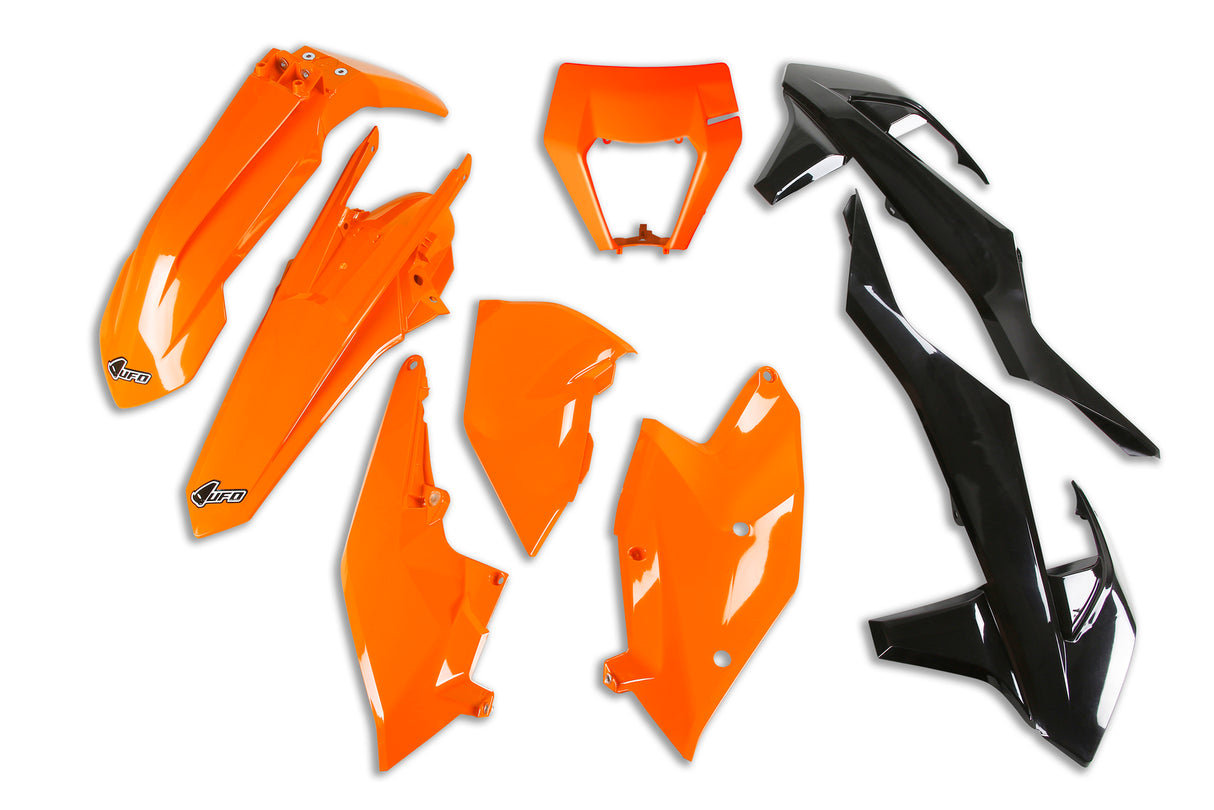 UFO Plastics Kit 2017 & 2019 OEM Colours w/Headlight Shroud for KTM EXC 125/200/250/300/EXC-F 250/350/450/500 17-19