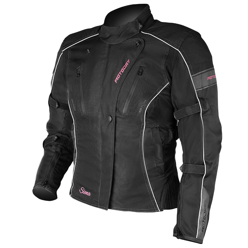 MotoDry Siena Black/Magenta Textile Womens Jacket