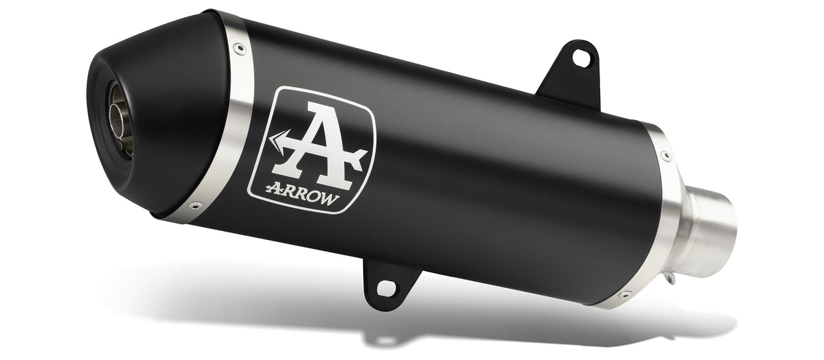 Arrow 73520ANN Urban Aluminium Dark Slip-On Muffler w/Steel End Cap for Kymco AK 550 21-Up