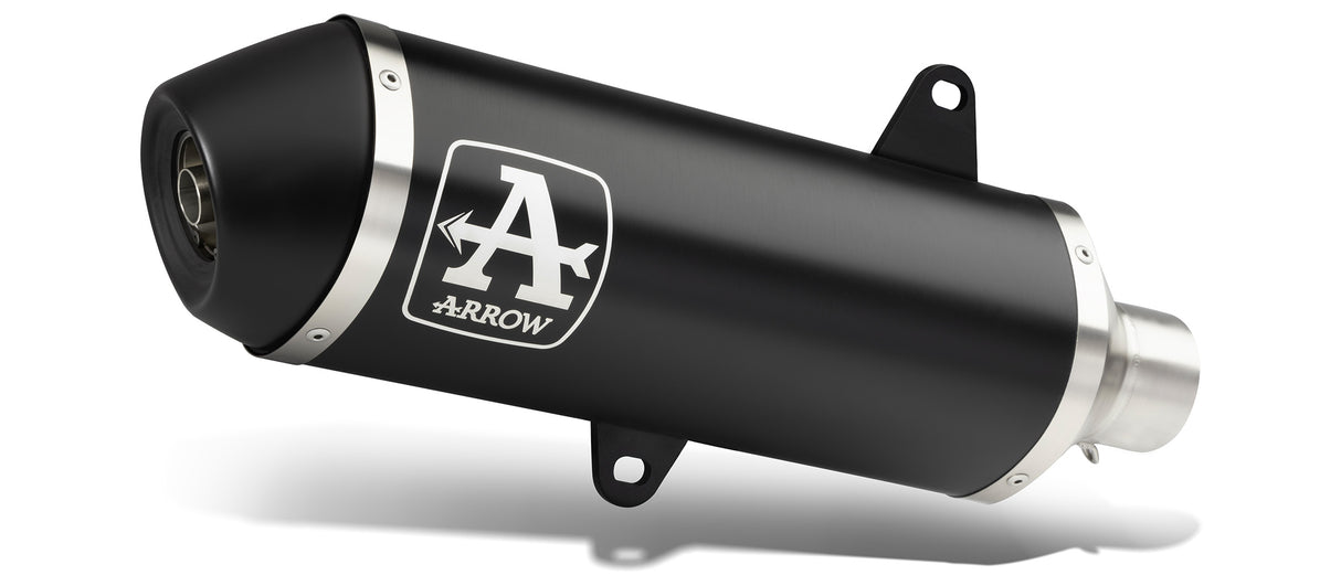 Arrow 73513ANN Urban Aluminium Dark Slip-On Muffler w/Steel End Cap for Kymco AK 550 17-20