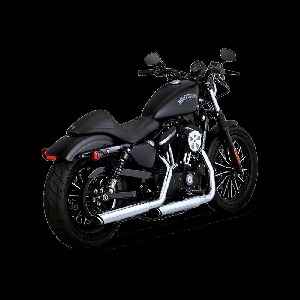 Vance & Hines V16361 Twin Slash 3" Slip-On Mufflers Chrome for Harley-Davidson Sportster 14-22 Models