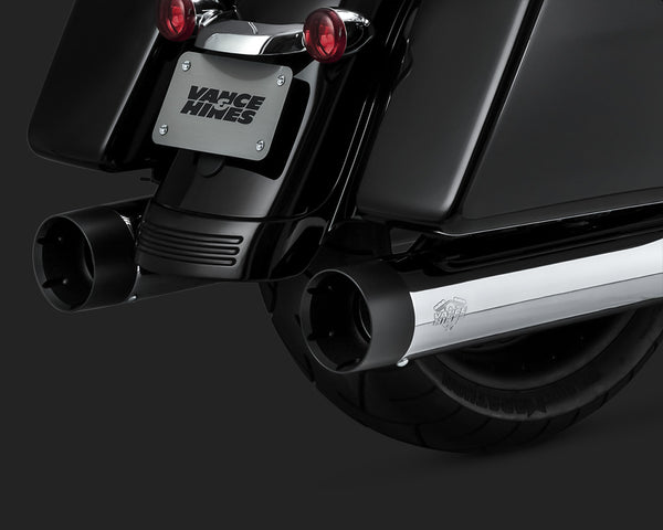 Vance & Hines V16652 Oversized 450 Slip-On Mufflers Chrome w/Black