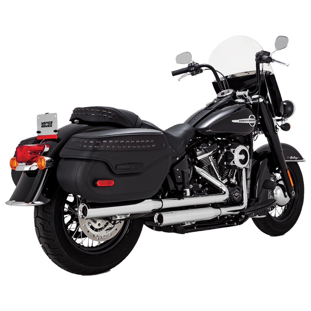 Vance & Hines V16716 Eliminator 300 Slip-Ons Chrome for Softail 18-Up (Fits Heritage/Delux)