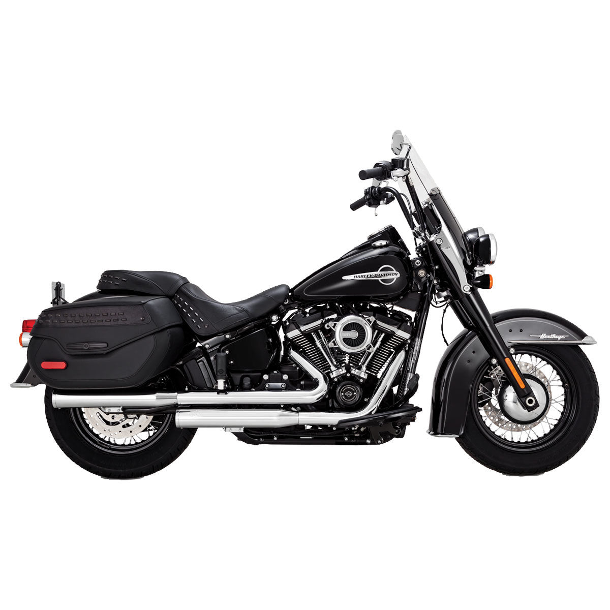 Vance & Hines V16716 Eliminator 300 Slip-Ons Chrome for Softail 18-Up (Fits Heritage/Delux)