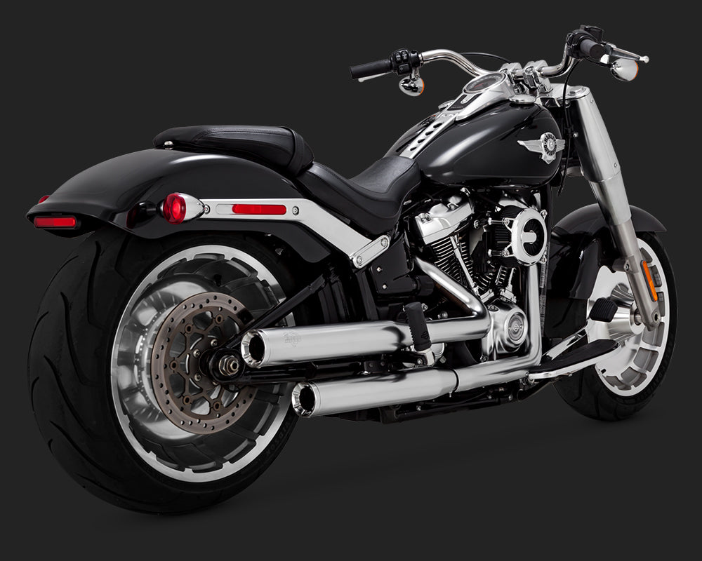 Vance & Hines V16722 Eliminator 300 Slip-Ons Satin Chrome for Softail 18-Up (excludes FXFB/FLDE/FLHC Models)