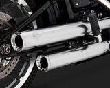 Vance & Hines V16722 Eliminator 300 Slip-Ons Satin Chrome for Softail 18-Up (excludes FXFB/FLDE/FLHC Models)