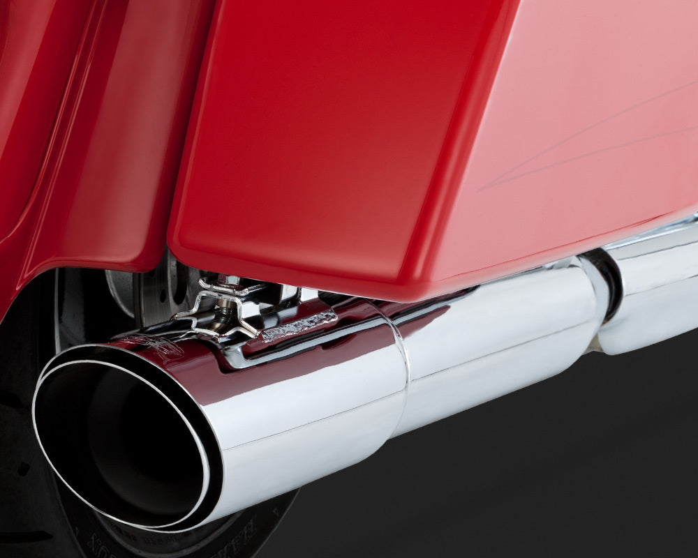 Vance & Hines V16777 Twin Slash 2-1 Slip-On Mufflers Chrome for Touring FLHX 2010 - CC1I [INTERNAL]