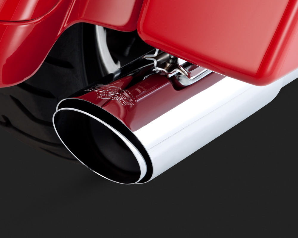 Vance & Hines V16777 Twin Slash 2-1 Slip-On Mufflers Chrome for Touring FLHX 2010 - CC1I [INTERNAL]