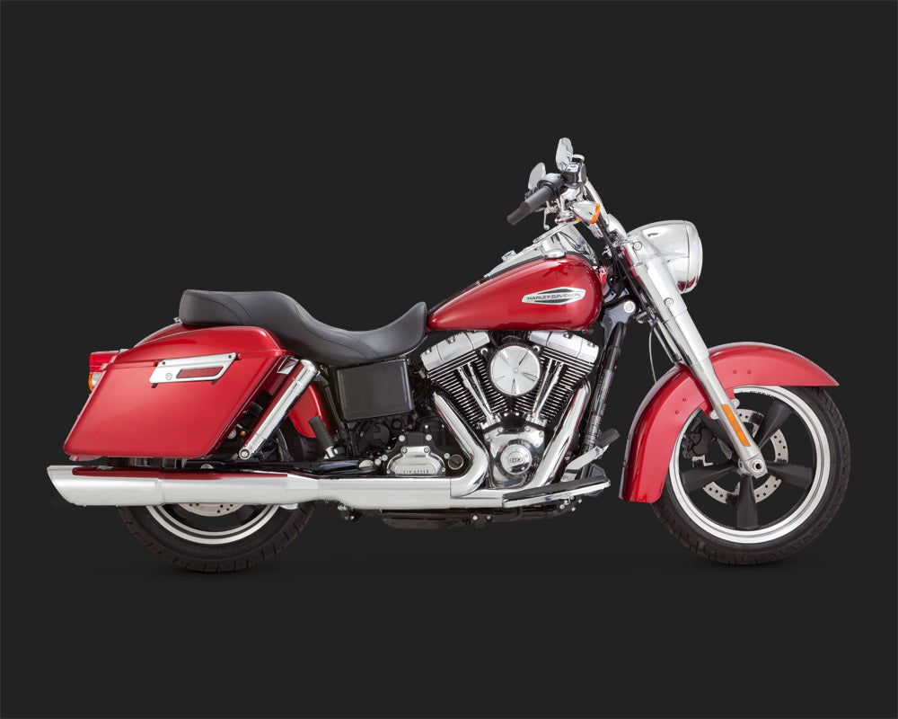Vance & Hines V16801 Twin Slash 2-1 Slip-On Mufflers Chrome for