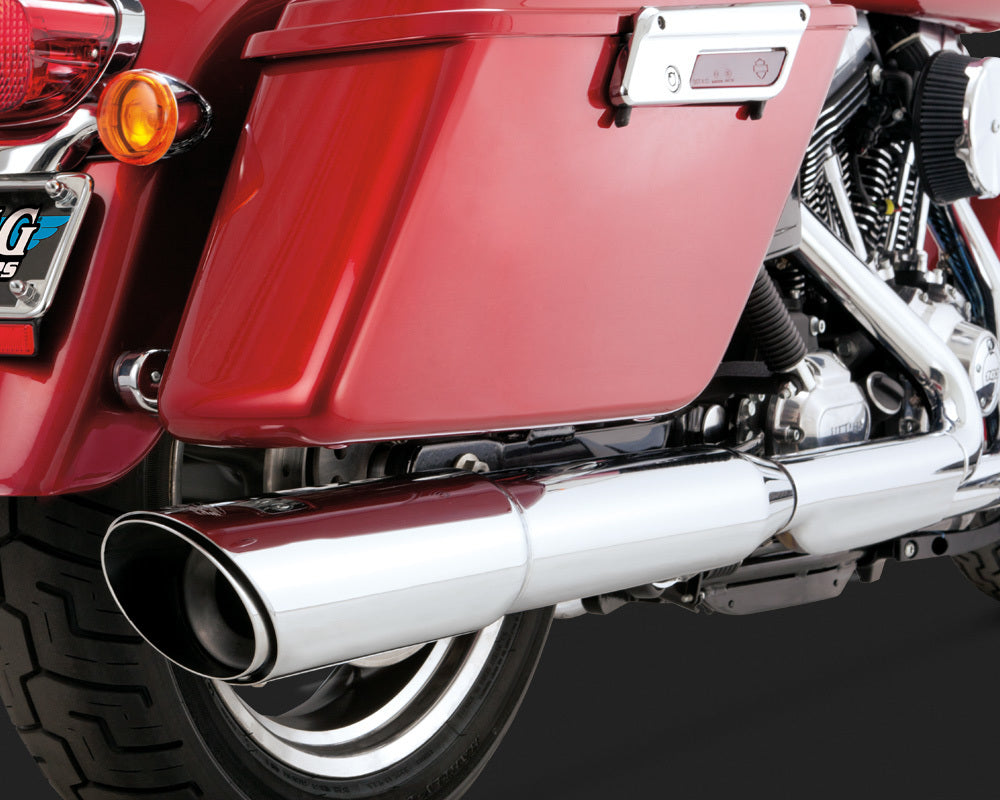 Vance & Hines V16801 Twin Slash 2-1 Slip-On Mufflers Chrome for Dyna Switchback 12-15