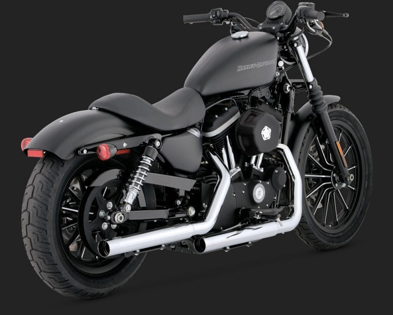 Vance & Hines V16819 Straightshots HS Slip-On Mufflers Chrome for Sportster 04-13