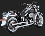 Vance & Hines V16833 Straightshots HS Slip-On Mufflers Chrome for Softail FLS/FLSTN 05-07