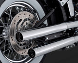 Vance & Hines V16833 Straightshots HS Slip-On Mufflers Chrome for Softail FLS/FLSTN 05-07