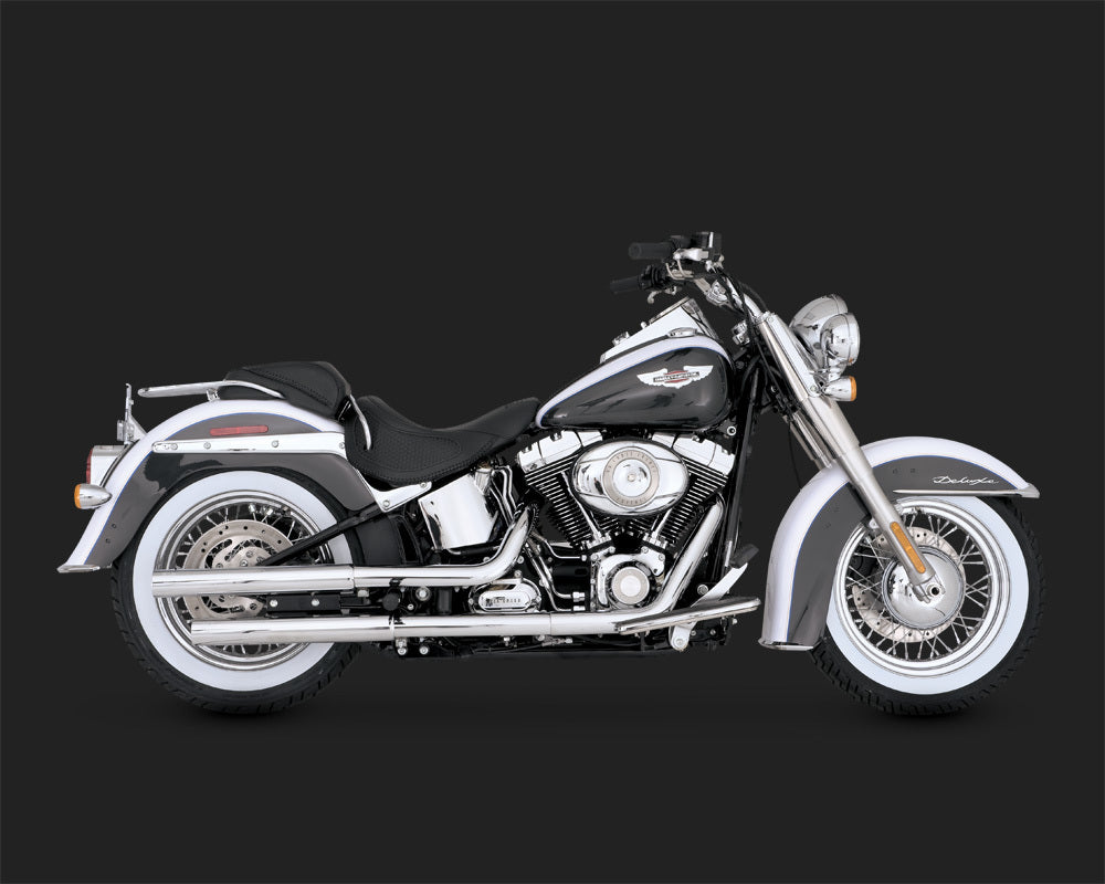 Vance & Hines V16833 Straightshots HS Slip-On Mufflers Chrome for Softail FLS/FLSTN 05-07