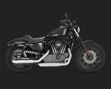 Vance & Hines V16839 Twin Slash 3" Slip-On Mufflers Chrome for Sportster 04-13