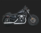 Vance & Hines V16861 Twin Slash 3" Slip-On Mufflers Chrome for Sportster 14-15