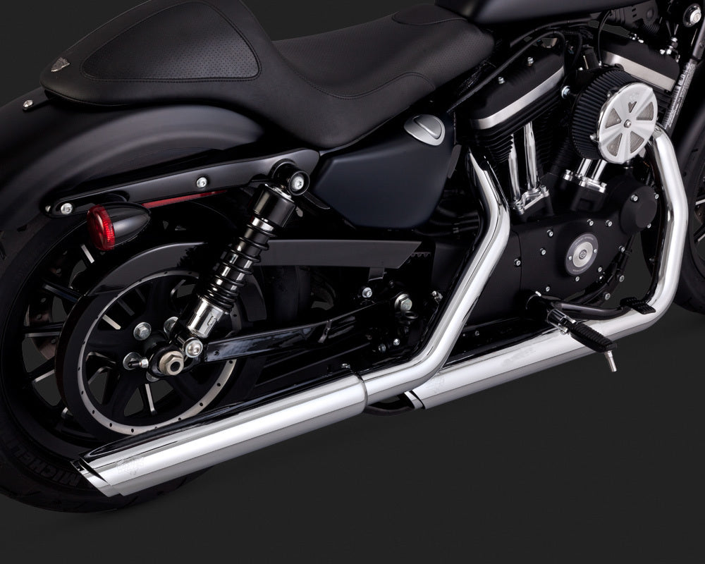 Vance & Hines V16861 Twin Slash 3" Slip-On Mufflers Chrome for Sportster 14-15