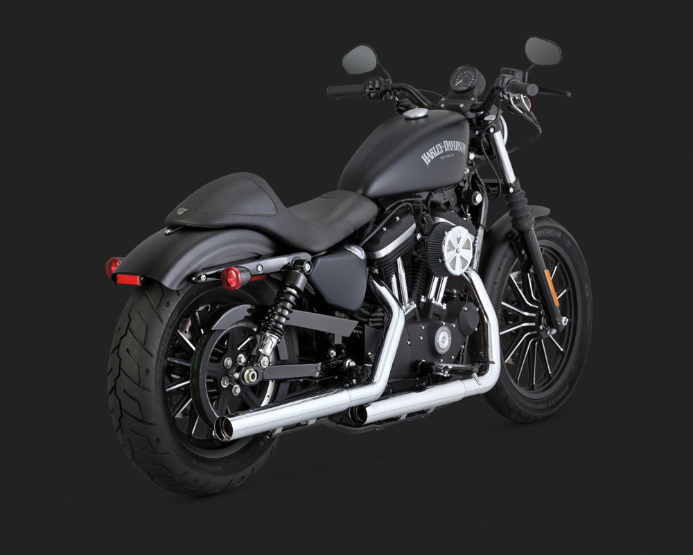 Vance & Hines V16863 Straightshots HS Slip-On Mufflers Chrome for Sportster 14-15