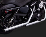 Vance & Hines V16863 Straightshots HS Slip-On Mufflers Chrome for Sportster 14-15