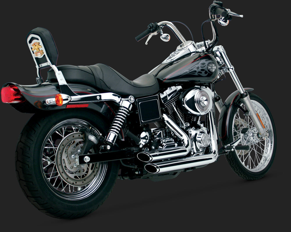 Vance & Hines V17213 Shortshots Staggered Exhaust Chrome for Dyna 91-05