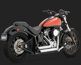 Vance & Hines V17225 Shortshots Staggered Exhaust Chrome for Softail 12-17 (excludes FXSB/FXSE)