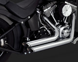 Vance & Hines V17225 Shortshots Staggered Exhaust Chrome for Softail 12-17 (excludes FXSB/FXSE)