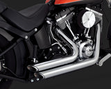 Vance & Hines V17225 Shortshots Staggered Exhaust Chrome for Softail 12-17 (excludes FXSB/FXSE)