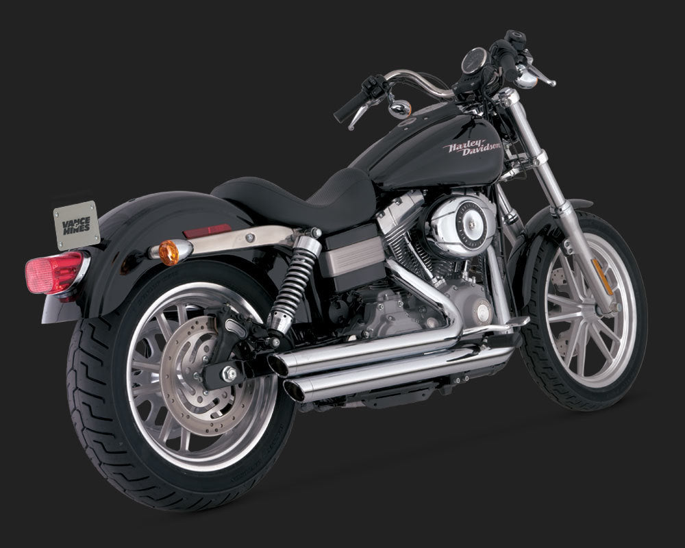 Vance & Hines V17338 PCX Big Shots Staggered Exhaust for Dyna 06-17 (excludes Switchback)