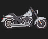 Vance & Hines V17339 PCX Big Shots Staggered Exhaust Chrome for Softail 86-17 (excludes Rocker/CVO 2009 & FXSB/FXSE)