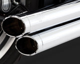 Vance & Hines V17339 PCX Big Shots Staggered Exhaust Chrome for Softail 86-17 (excludes Rocker/CVO 2009 & FXSB/FXSE)