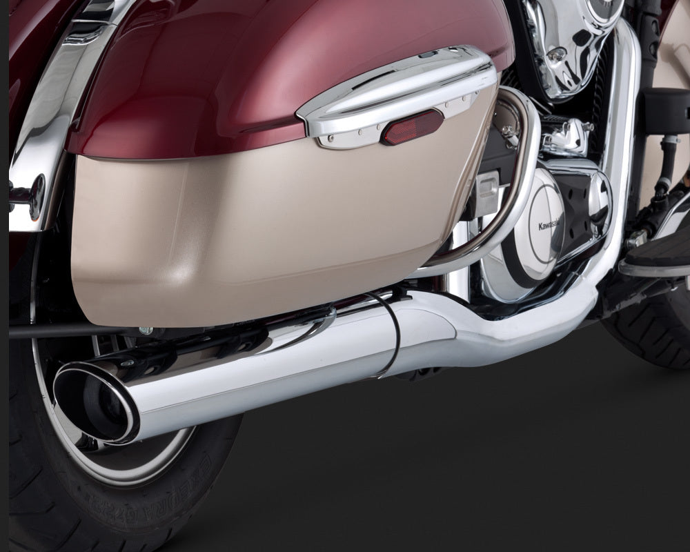 Vance & Hines V18371 Twin Slash Slip-On Mufflers for Kawasaki Vulcan 1700 Nomad/Voyager/Vaquaro 09-13