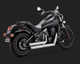 Vance & Hines V18397 Twin Slash Staggered Exhaust for Kawasaki VN900 Classic/LT/Custom 06-15