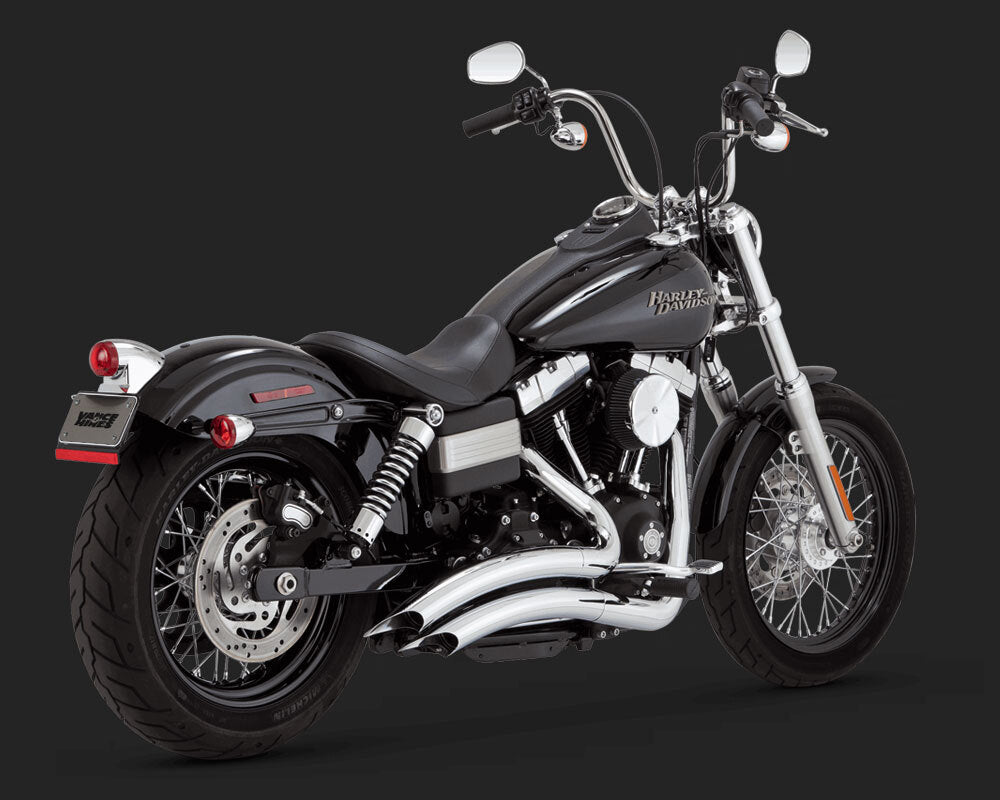 Vance & Hines V26071 Big Radius 2-2 Exhaust Chrome for Dyna 06-17 (excludes Switchback)