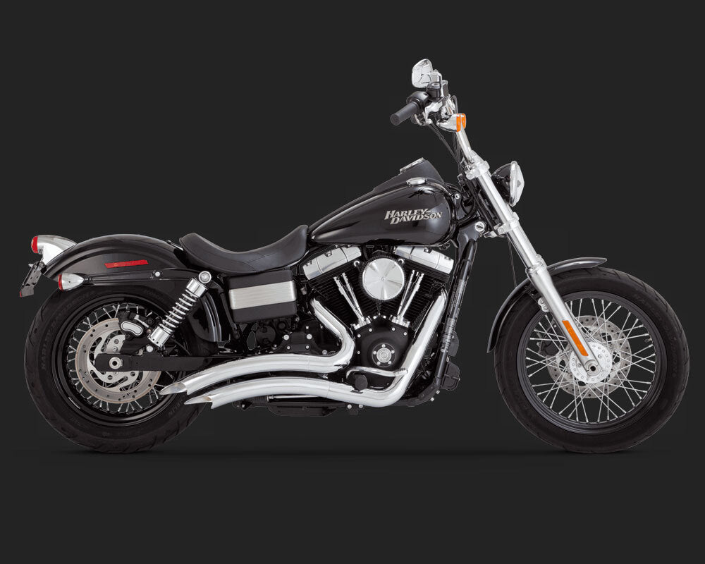 Vance & Hines V26071 Big Radius 2-2 Exhaust Chrome for Dyna 06-17 (excludes Switchback)