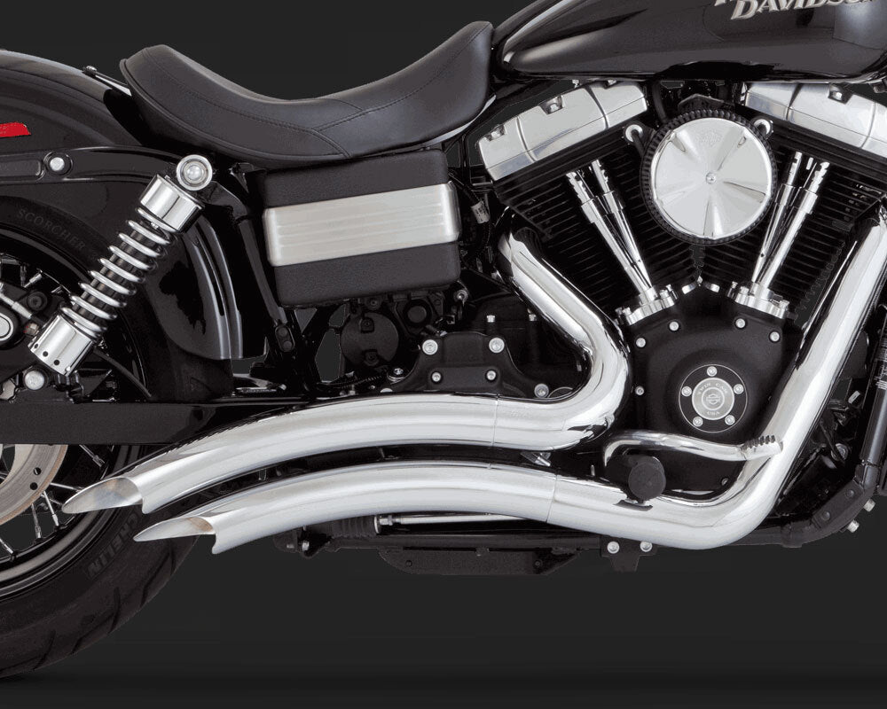 Vance & Hines V26071 Big Radius 2-2 Exhaust Chrome for Dyna 06-17 (excludes Switchback)