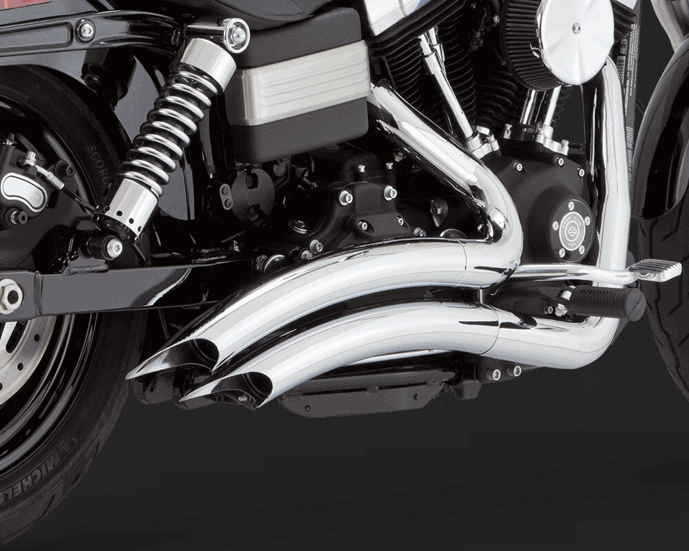 Vance & Hines V26071 Big Radius 2-2 Exhaust Chrome for Dyna 06-17 (excludes Switchback)